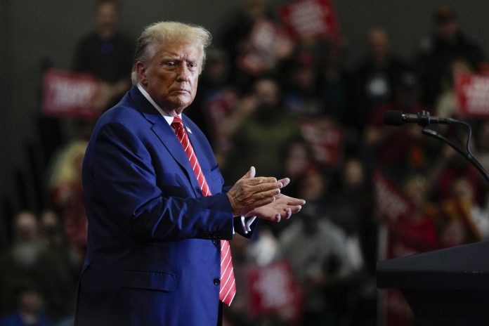 Former President Donald Trump on Monday asked a state judge to halt proceedings on ballot access in Maine to allow the U.S. Supreme Court time to rule on a case out of Colorado in which Trump was kicked off the ballot over his role in the Jan. 6, 2021, attack on the U.S. Capitol.