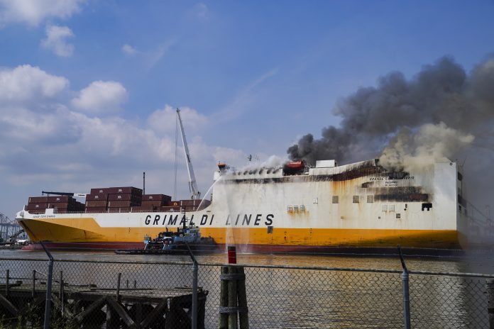 Investigative hearings open into cargo ship fire that killed 2 New Jersey firefighters