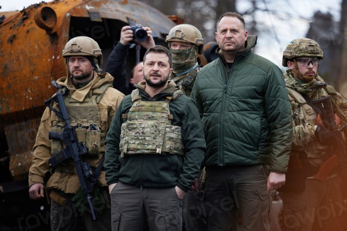 Volodymyr Zelenskyy visited Bucha. April