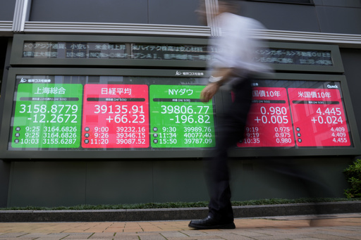 Stock market today: Asian shares mostly decline after Nasdaq ticks to a record high