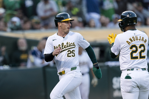 A’s rally to beat Twins 6-5 on Langeliers’ homer in the 8th inning