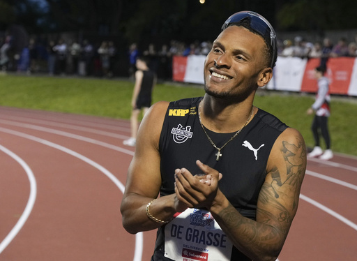 Andre De Grasse wins 100 meters in the Canadian Olympic track and field trials