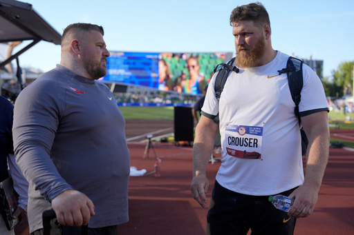 Reigning Olympic shot put champion Ryan Crouser overcomes sore elbow, advances to finals at trials