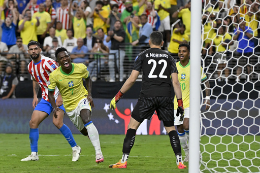 Vinícius Júnior scores twice to lead Brazil to 4-1 win over Paraguay in Copa America group stage