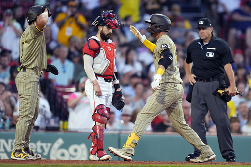 Merrill’s 3-run homer, Higashioka’s 2-run shot lead Padres to 9-2 win over Red Sox