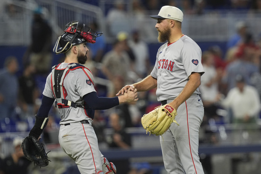 Hamilton, O’Neill drive in runs in the 12th inning to lift Red Sox over Marlins 6-5