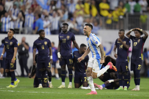 Argentina reaches Copa America semifinals, beating Ecuador 4-2 on penalty kicks after 1-1 draw