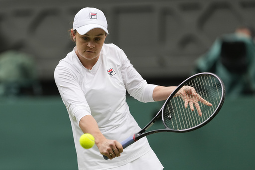 Ash Barty participates in Wimbledon doubles exhibition match while content in retirement