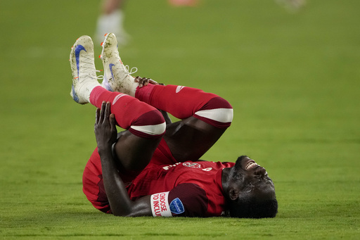 Canada coach Marsch reports that Alphonso Davies’ leg X-ray results are clear, but uncertainty remains for his Saturday availability.