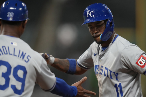 Paul DeJong hits a home run to help Royals tie with Guardians in AL Central after 6-1 win in rain-delayed game