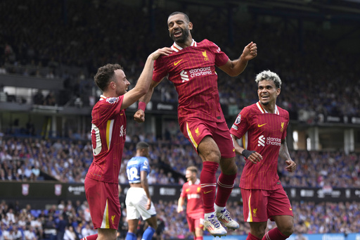 Mohamed Salah sets new scoring record in Liverpool’s first Premier League match