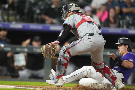 Schunk’s inaugural major league homer leads Rockies to an 8-2 victory over Marlins