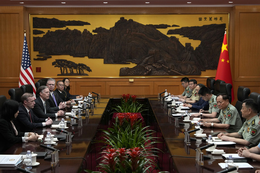 National Security Adviser from the US Meets with Chinese Military Leader in Beijing