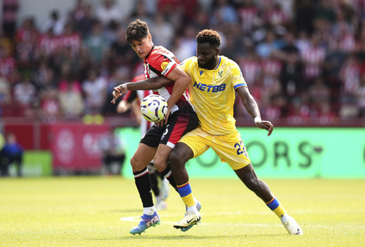 Brentford wins 2-1 against Crystal Palace in Premier League match following disallowed goal by Eze.