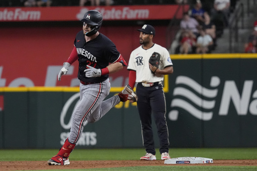 Carlos Santana’s 3-run home run leads Twins to 4-3 victory against Rangers