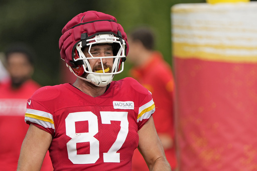 Travis Kelce, a member of the Chiefs, seeks solace on the football field amid his increasingly hectic life