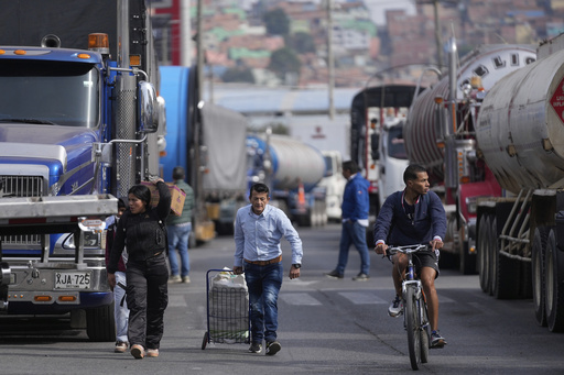 Truckers in Colombia stage protest in major cities over rise in fuel costs