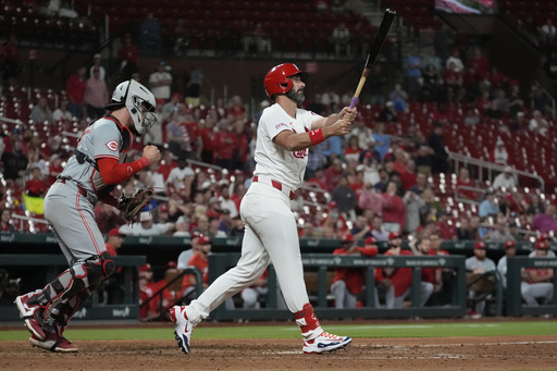 TJ Friedl contributes 2 RBIs, rookie Rhett Lowder earns first MLB win as Reds defeat Cardinals 3-0