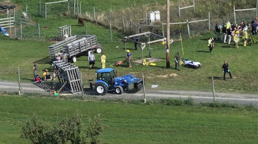 Approximately 25 children and adults injured in Wisconsin apple orchard as wagon overturns