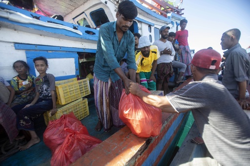 Approximately 140 Rohingya Muslims aboard a wooden vessel near Indonesia’s shores are being denied entry by local residents.