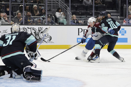 Kiviranta nets two goals as Avalanche narrowly defeat Kraken 3-2