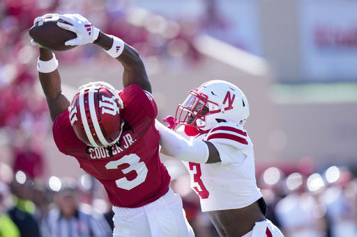 No. 16 Indiana dominates Nebraska 56-7 to remain undefeated; Rourke sidelined with hand injury for second half