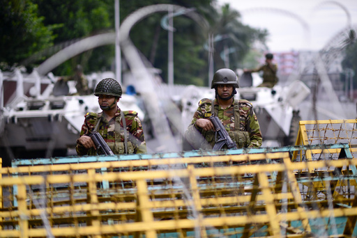 Arsonists blaze the main office of a Bangladeshi party that supported deposed leader Sheikh Hasina.