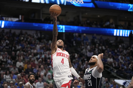 Jalen Green and Alperen Sengun lead Rockets to secure 108-102 victory against Mavericks despite late-game push.