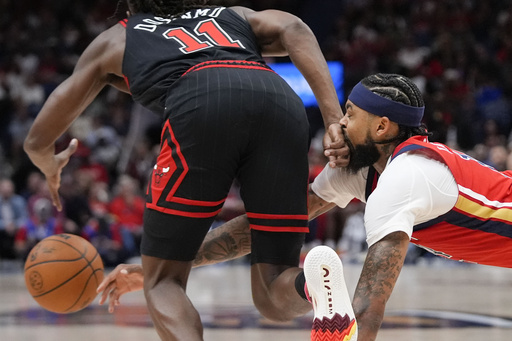 Brandon Ingram nets 33 points as the Pelicans overcome the Bulls 123-111 in Zion Williamson’s absence.