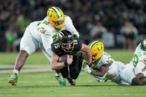 Oregon ranked No. 2 secures a 35-0 win against Purdue, achieving their first road shutout in over three decades during Big Ten clash.