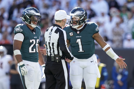 Eagles Quarterback Hurts shines in mismatched cleats, leaves Bengals baffled