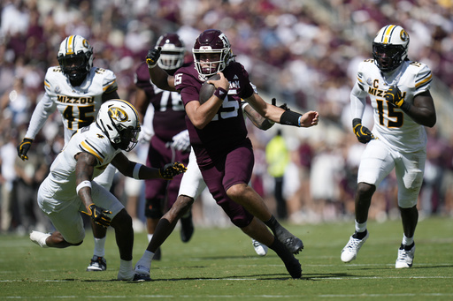 No. 14 Texas A&M heads to Mississippi State post-bye week, aiming for sixth consecutive victory to lead SEC standings