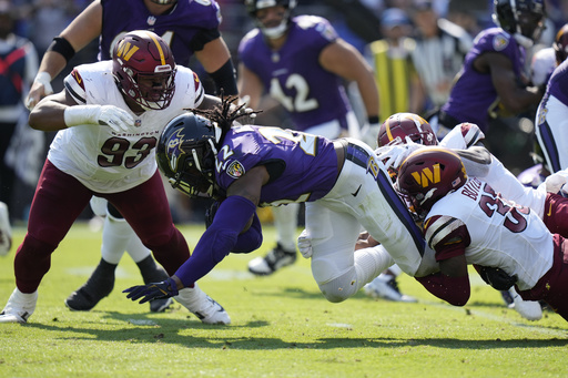 Commanders’ defensive tackle Jonathan Allen likely to be sidelined for the remainder of the season due to a torn pectoral muscle.