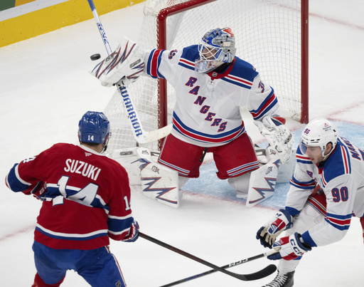 Chytil nets a pair as New York Rangers dominate Montreal Canadiens 7-2