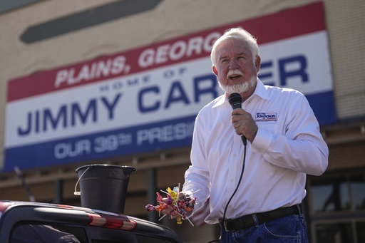 In a contested Georgia congressional race, the GOP candidate closely aligns himself with Trump.