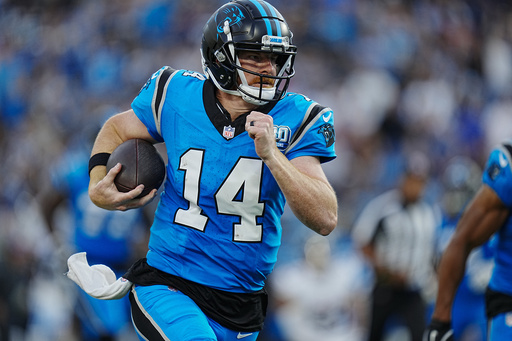 Panthers maintain Andy Dalton as starting quarterback despite two picks in Falcons defeat.