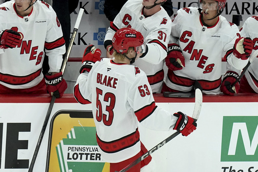 Martin Necas contributes a goal and an assist in Hurricanes’ 4-1 victory against Penguins