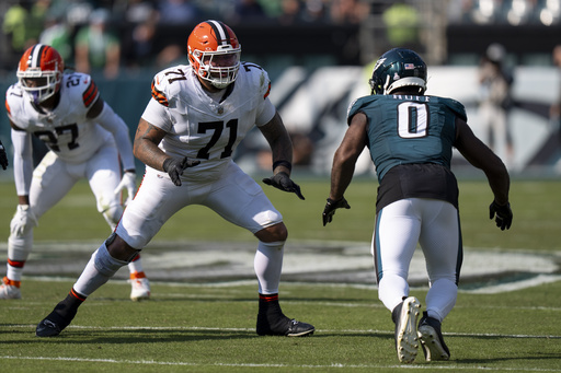 Browns left tackle Wills will miss Sunday’s game against Ravens; QB Watson to have Achilles tendon surgery.