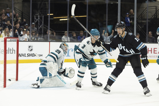 Wennberg’s overtime goal secures Sharks’ 5-4 victory against Utah for their first triumph