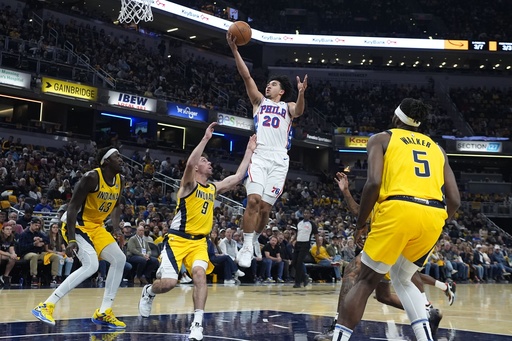 Tyrese Maxey nets 10 in overtime, totaling 45 points as 76ers overcome Pacers 118-114