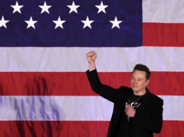 OAKS, PENNSYLVANIA - OCTOBER 18: SpaceX and Tesla founder Elon Musk speaks during a town hall for Republican presidential nominee, former U.S. President Donald Trump at the The Greater Philadelphia Expo Center & Fairgrounds on October 18, 2024 in Oaks, Pennsylvania. Musk is campaigning for former U.S. President Donald Trump and is urging his supporters to take advantage of absentee and early voting in what is expected to be a tight race in Pennsylvania. (Photo by Alex Wong/Getty Images)