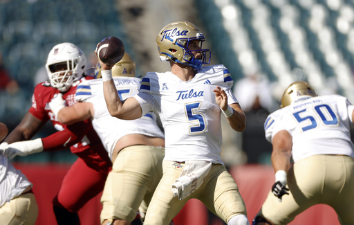 AP Player of the Week: Backup QB Cooper Legas throws 5 TDs to help Tulsa overcome 28-point deficit for victory