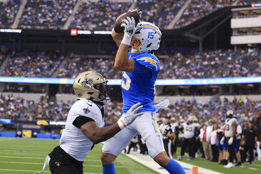 Ladd McConkey scores twice, leading Chargers to 26-8 triumph against Saints