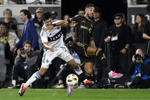 Denis Bouanga and Cristian Olivera net goals as LAFC secures 2-1 win against Whitecaps in MLS playoff opener