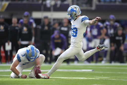 Lions’ newcomer kicker Jake Bates feared his aspirations in football were over, but his decisive kick secured a victory against the Vikings.