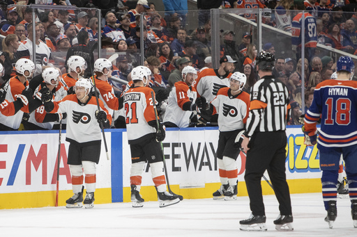 Draisaitl nets goal 56 seconds into overtime, securing 4-3 victory for Oilers against Flyers