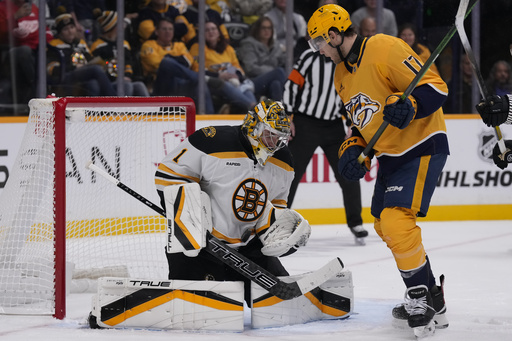 Predators secure their first win of the season by defeating the Bruins 4-0.