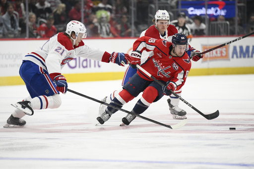 Ovechkin nets his 858th goal and provides 2 assists in Capitals’ 6-3 victory over Canadiens