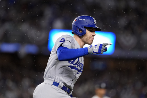 Freddie Freeman hits another home run for the Dodgers in Game 4, establishing two new World Series records.