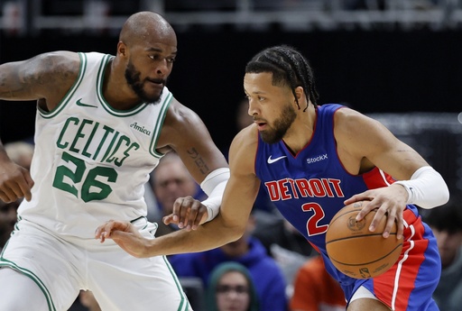 Tatum nets 37 points as Celtics edge out resilient Pistons 124-118